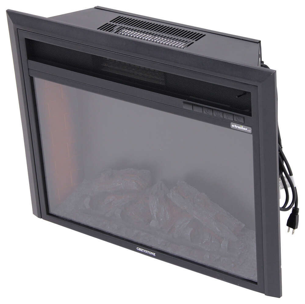 Greystone 26 Electric Fireplace With Logs Recessed Mount Black Greystone 26 Electric Fireplace With Logs Recessed Mount Black Rv Fireplaces 324 000065