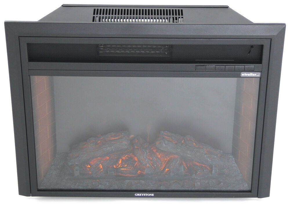 Greystone 26 Electric Fireplace With Logs Recessed Mount
