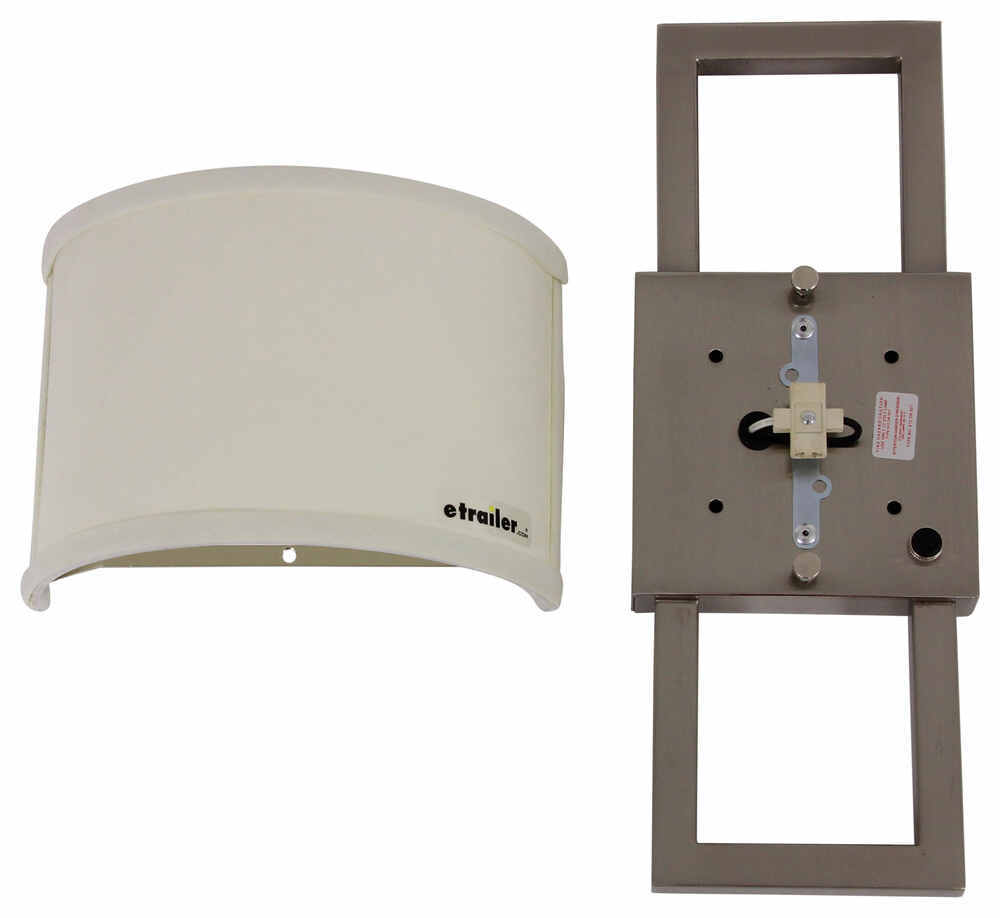 Gustafson RV Wall Sconce w/ Half Shade - Satin Nickel Gustafson Lighting RV Lighting 277-000235-236