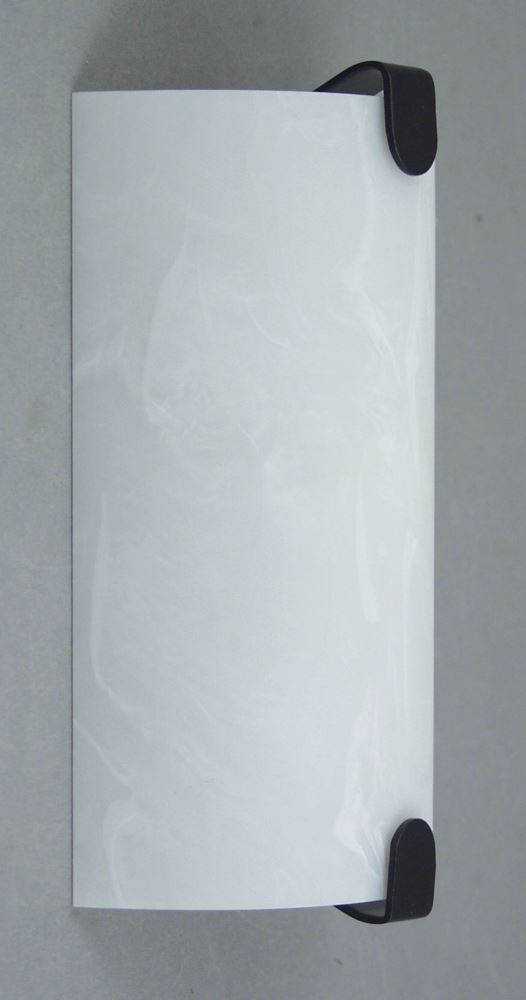 Gustafson RV Wall Sconce - Black Accents - White Acrylic Shade Gustafson Lighting RV Lighting ...