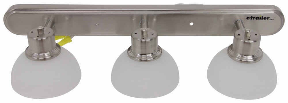 Gustafson RV Vanity Light - Satin Nickel - 3 Arm - Frosted White Glass Gustafson Lighting RV ...