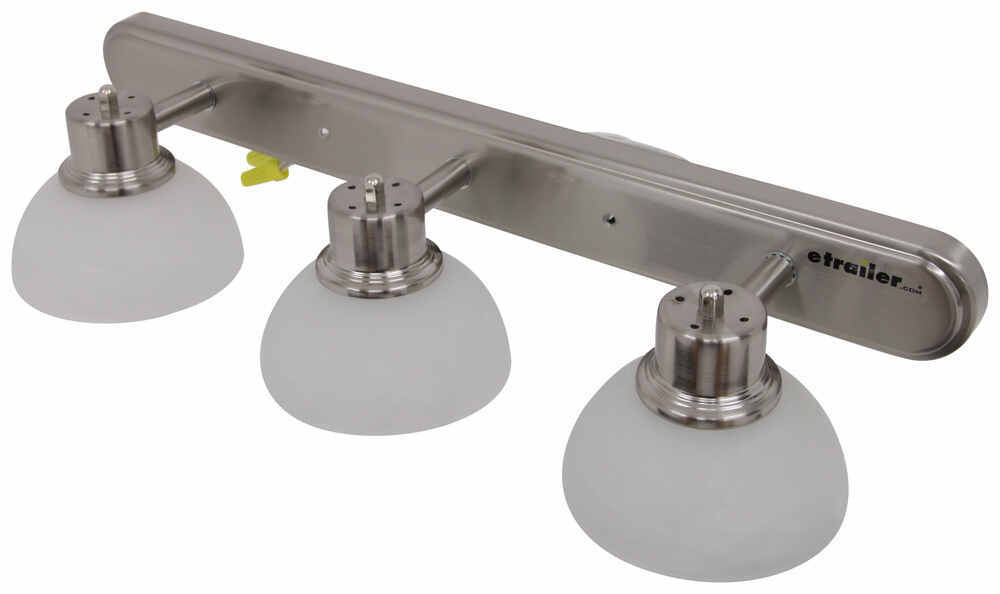 Gustafson RV Vanity Light - Satin Nickel - 3 Arm - Frosted White Glass Gustafson Lighting RV ...