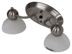 Vanity Light Built In Switch Rv Lighting Etrailer Gustafson Rv Vanity Light Satin Nickel 2 Arm Frosted White Gl