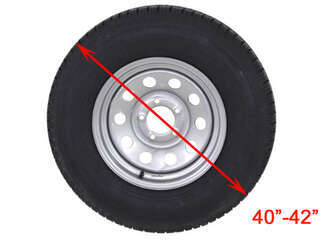 Set of 2 Fits Tire Diameter 40-42 ADCO 3977 Black BUS Vinyl Ultra Tyre Gard Wheel Cover, 