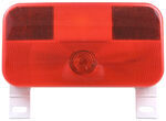 Bargman Tail Light w/ License Bracket - 5 Function - Incandescent - White Base - Red/Clear Lens