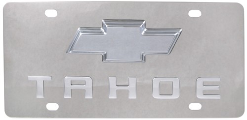 Compare Vs Chrome License Etrailer Stainless Steel License Plate Tahoe With Chrome Chevy Logo 313135