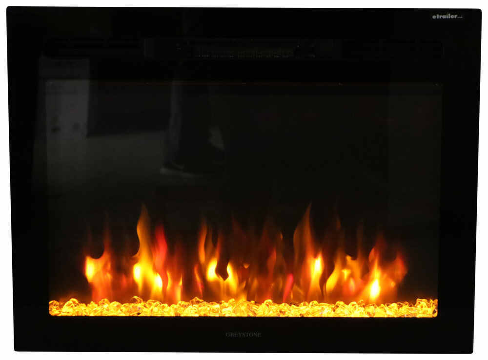 Greystone 26 Electric Fireplace With Crystals Recessed Mount