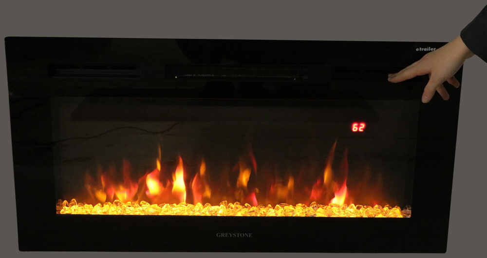 Greystone 31 Electric Fireplace With Crystals Recessed Mount Greystone 31 Electric Fireplace With Crystals Recessed Mount Black Rv Fireplaces 324 000075