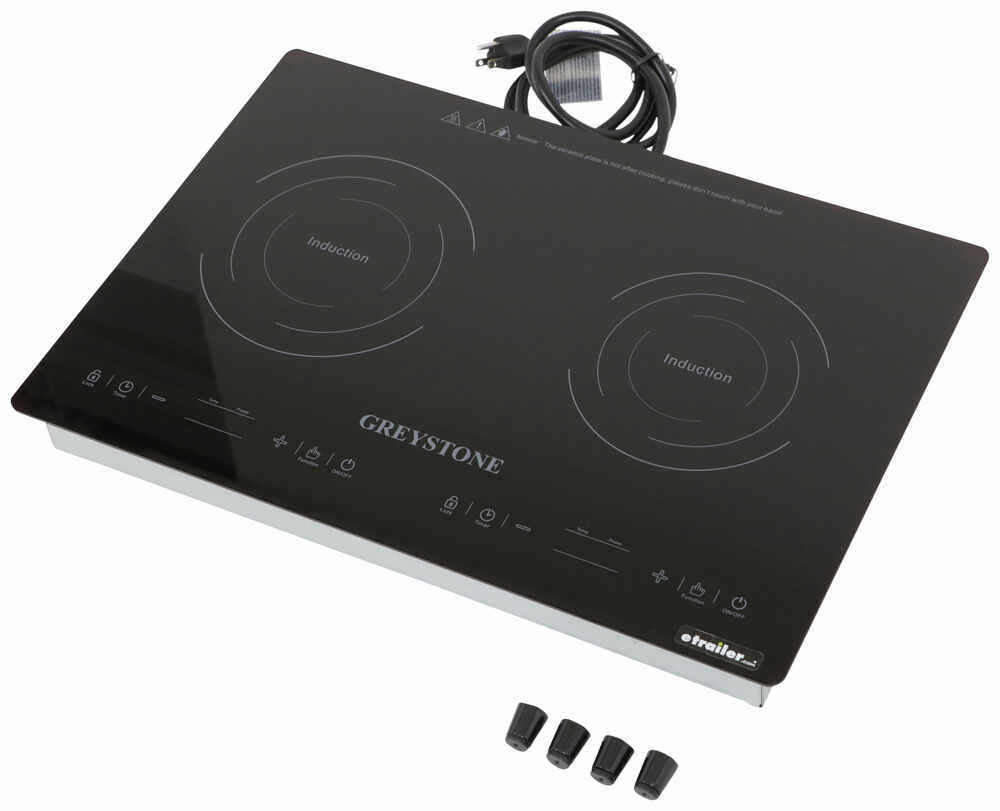 Greystone Induction Cooktop for RVs Double Burner 1800 Watt 120V Greystone RV Stoves and