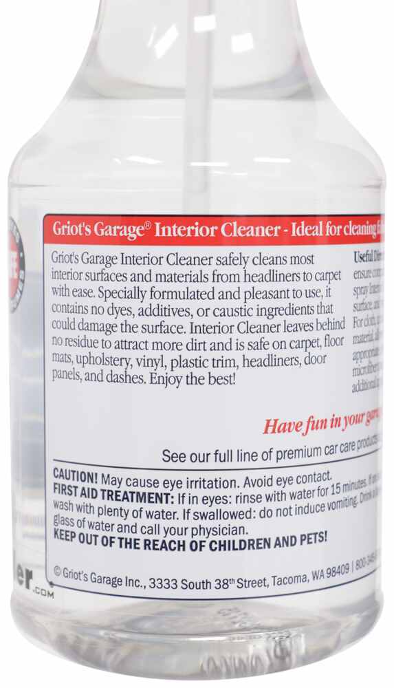 Griot S Garage Interior Cleaner For Vehicles And Rvs 22 Fl