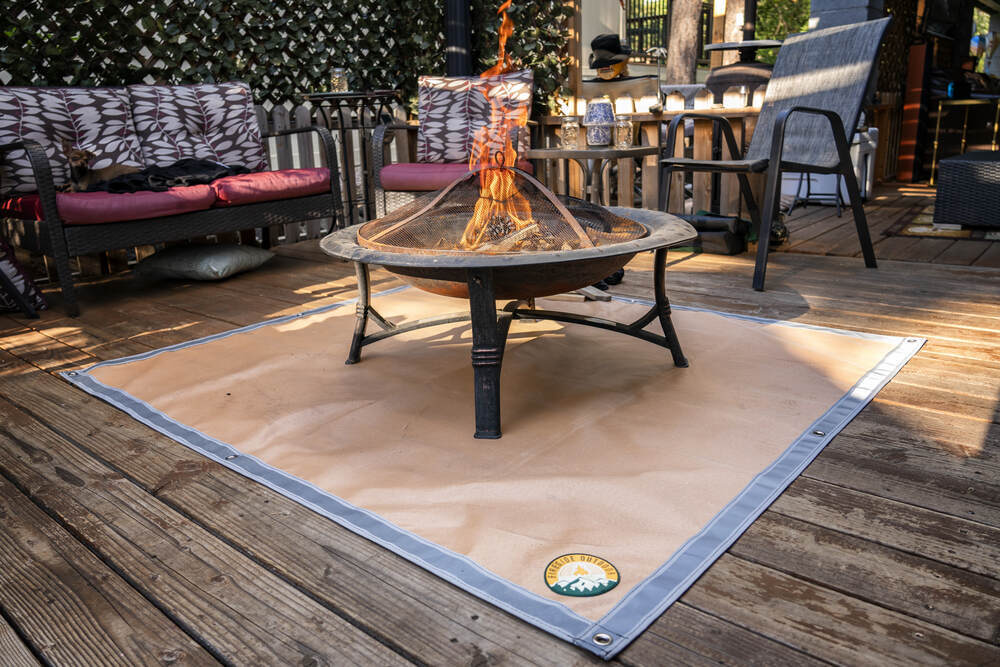 Fireside Outdoor Ember Mat for Grills and Fire Pits 5' Long x 6' Wide
