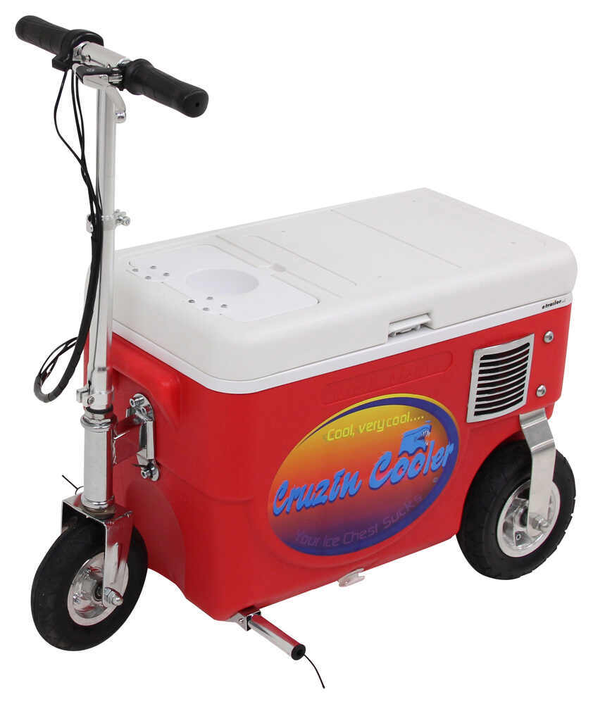 Cruzin Cooler Electric Scooter Cooler 1,000 Watt 48V 25 Qts Red