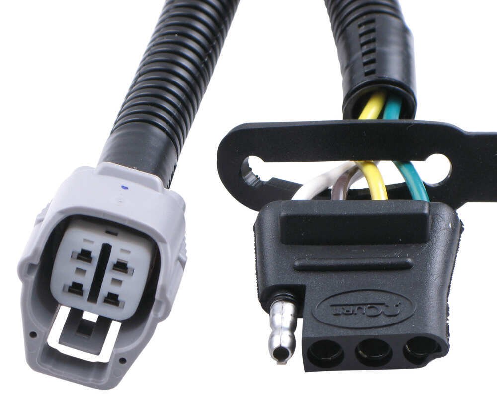 Curt T-Connector Vehicle Wiring Harness for Factory Tow Package - 4-Pole Flat
