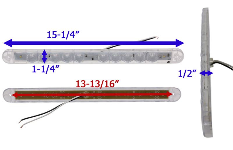 Partsam 4 Ultra-Thin-Line White 9 LED Utility Light Martinique