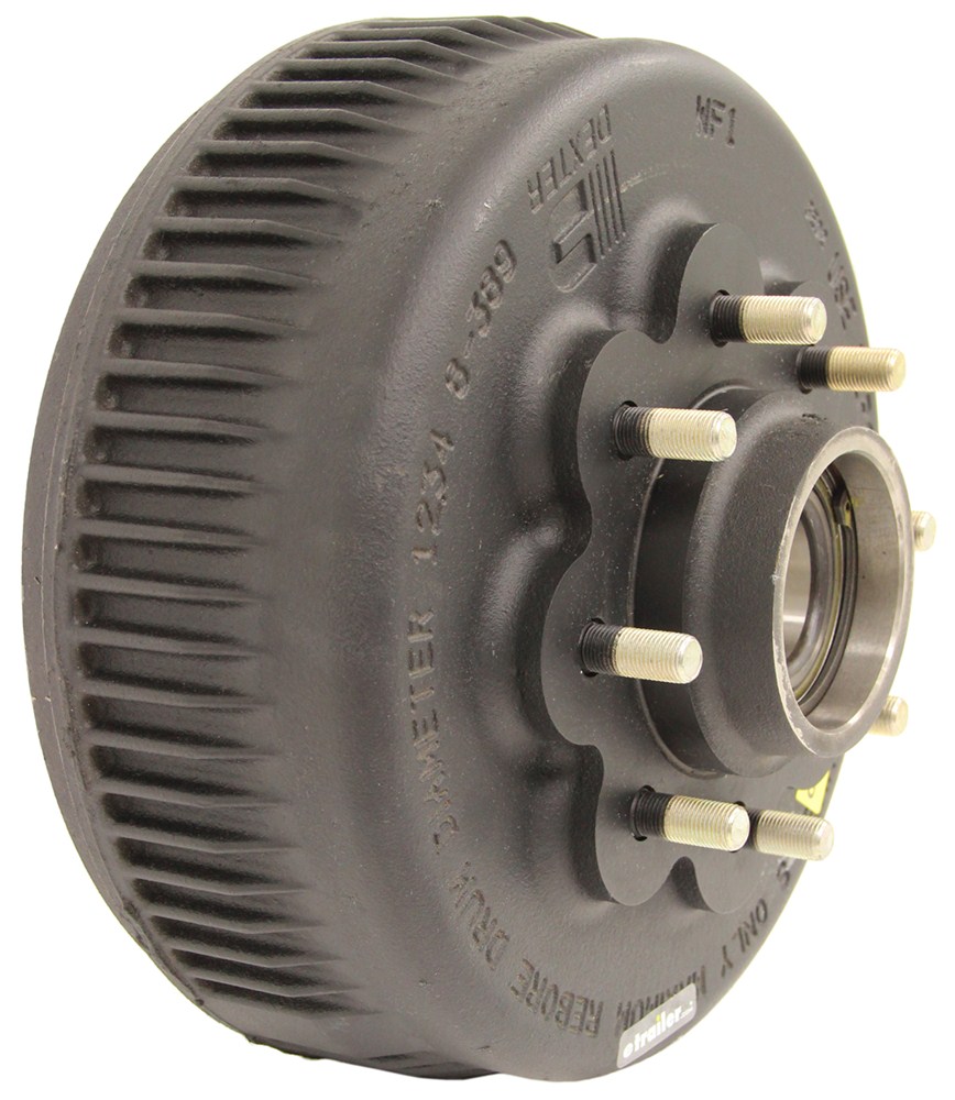 Trailer Hub and Drum Assembly NevRLube 8 on 6 1/2 Dexter Axle