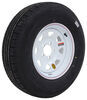 Contender radial tire with white spoke wheel. 