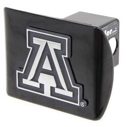 University of Arkansas Razorbacks Black with Chrome Running Hog Emblem NCAA College Sports Metal Trailer Hitch Cover Fits 2 Inch Auto Car Truck Receiver