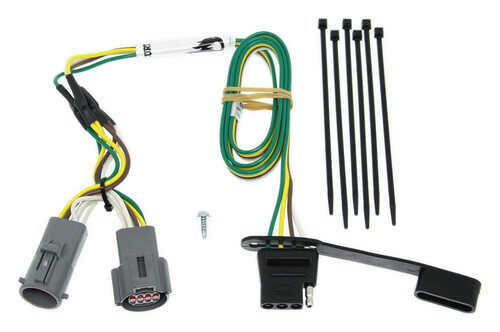 Curt T-Connector Vehicle Wiring Harness with 4-Pole Flat Trailer