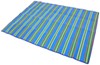 Camco blue, orange, yellow, and green striped RV handy mat.