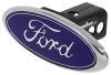 Pilot Ford logo chrome trailer hitch cover.