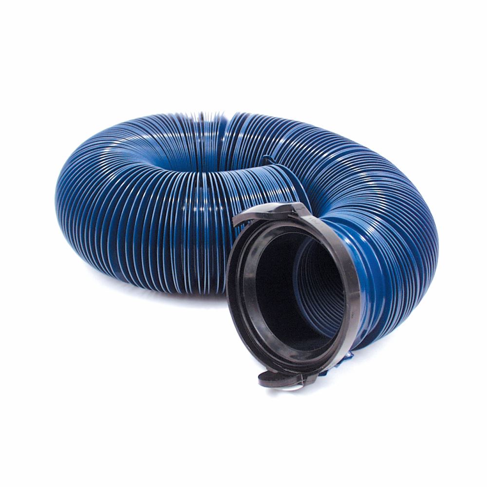 Quick Drain RV Sewer Hose with Bayonet Fitting - Blue