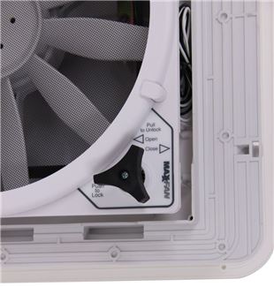 Maxxair 00-05100K MaxxFan  Ventillation Fan with White Lid and Manual Opening Keypad Control