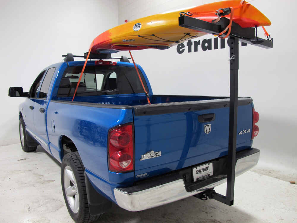 Darby ExtendATruck Kayak Carrier w/ Hitch Mounted Load Extender and SingleBar Roof Rack Darby