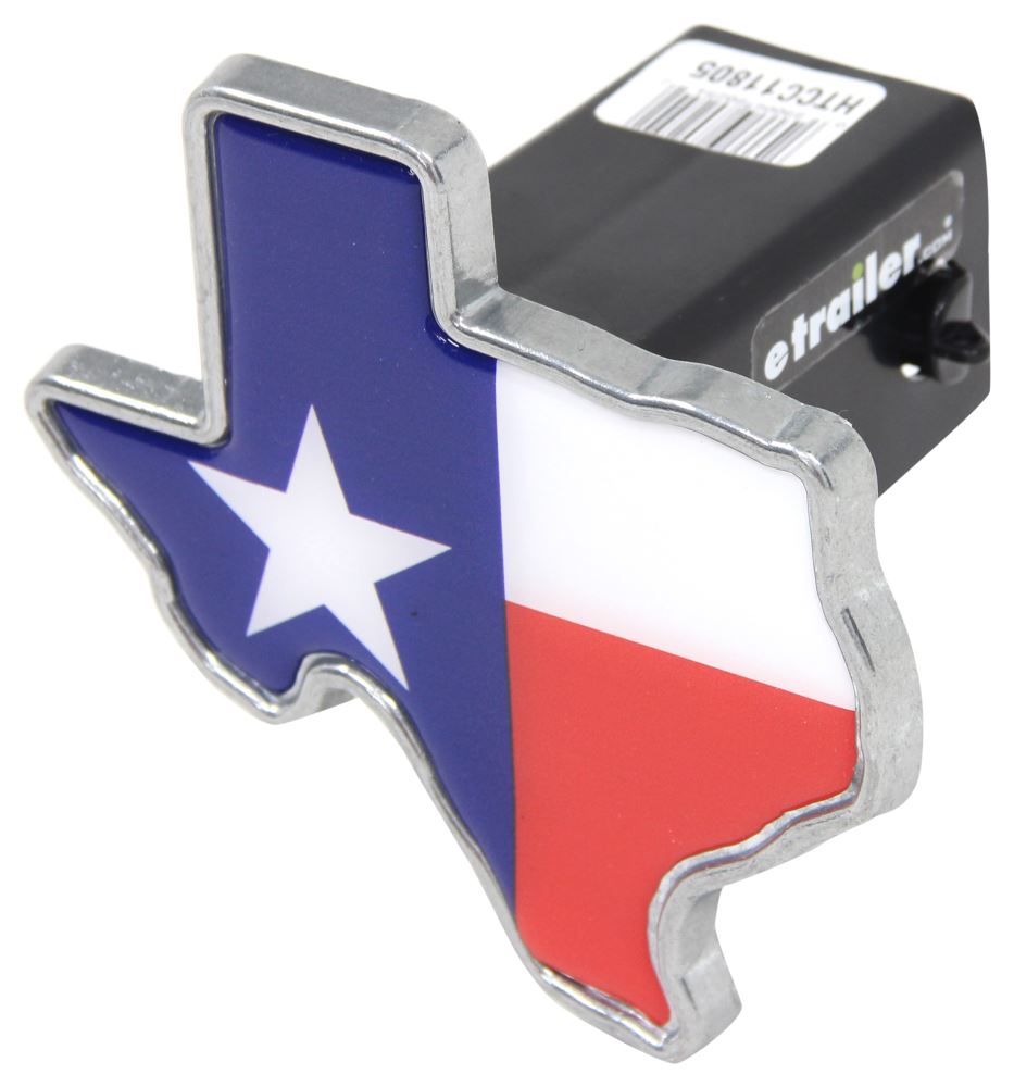 State of Texas Flag 2" Trailer Hitch Receiver Cover Texas Shape