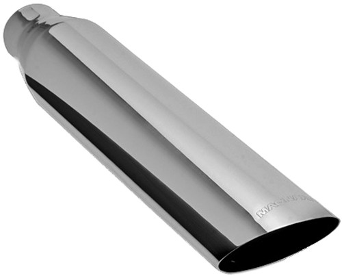 MagnaFlow 4" Exhaust Tip - Stainless, Weld-On for 2-1/2" Tailpipe