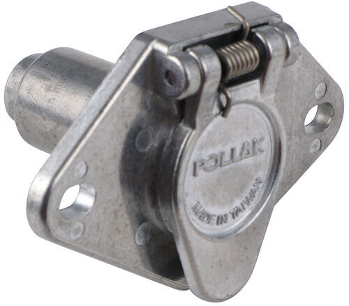 Pollak Heavy-Duty, 4-Pole, Round Pin Trailer Wiring Socket ... 7 plug wiring diagram pollak 