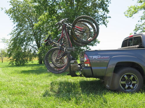 Bike on Vehicle Roof Rack