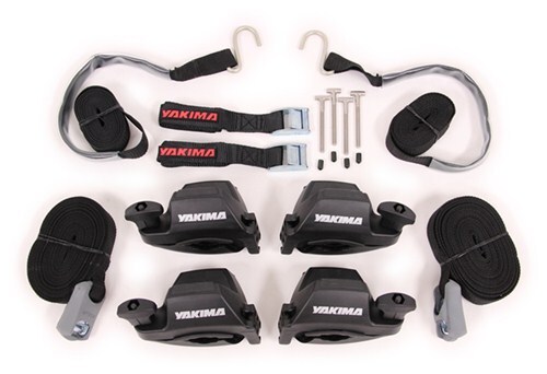 yakima keelover rooftop canoe carrier with tie-downs