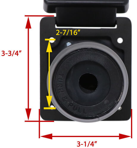 White Mighty Cord Replacement RV Power Inlet 50 Amp Twist Lock