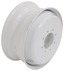 17.5/" 8 Lug Silver Steel Trailer Wheel .50 offset stud piloted