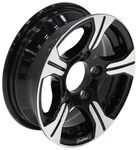 Aluminum AM01 Series Black Machined Trailer Wheel - 12" x 4-1/2" Rim - 5 on 4-1/2