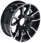 Aluminum AM06 Series Black Machined Trailer Wheel - 14" x 5-1/2" Rim - 5 on 4-1/2