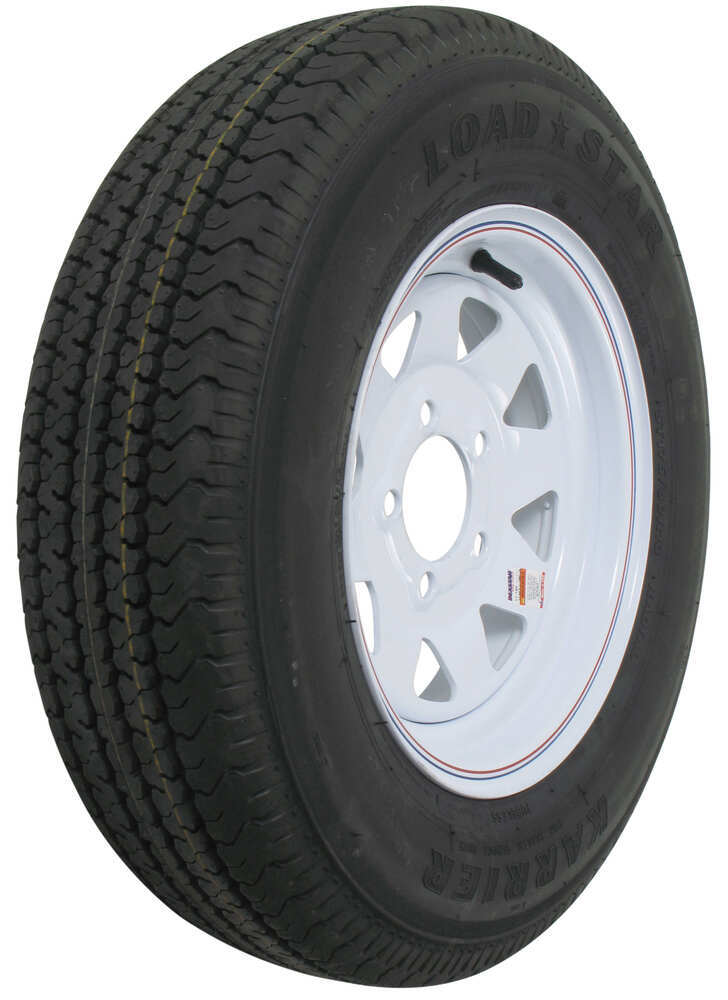 Karrier ST175/80R13 Radial Trailer Tire with 13" White ...