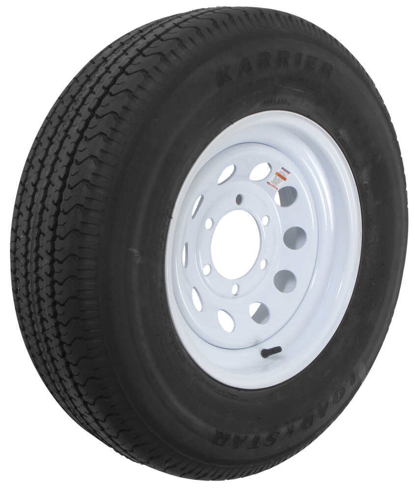 Karrier ST225/75R15 Radial Trailer Tire w/ 15" Modular White Wheel 6