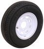 Karrier radial tire with white spoke wheel. 