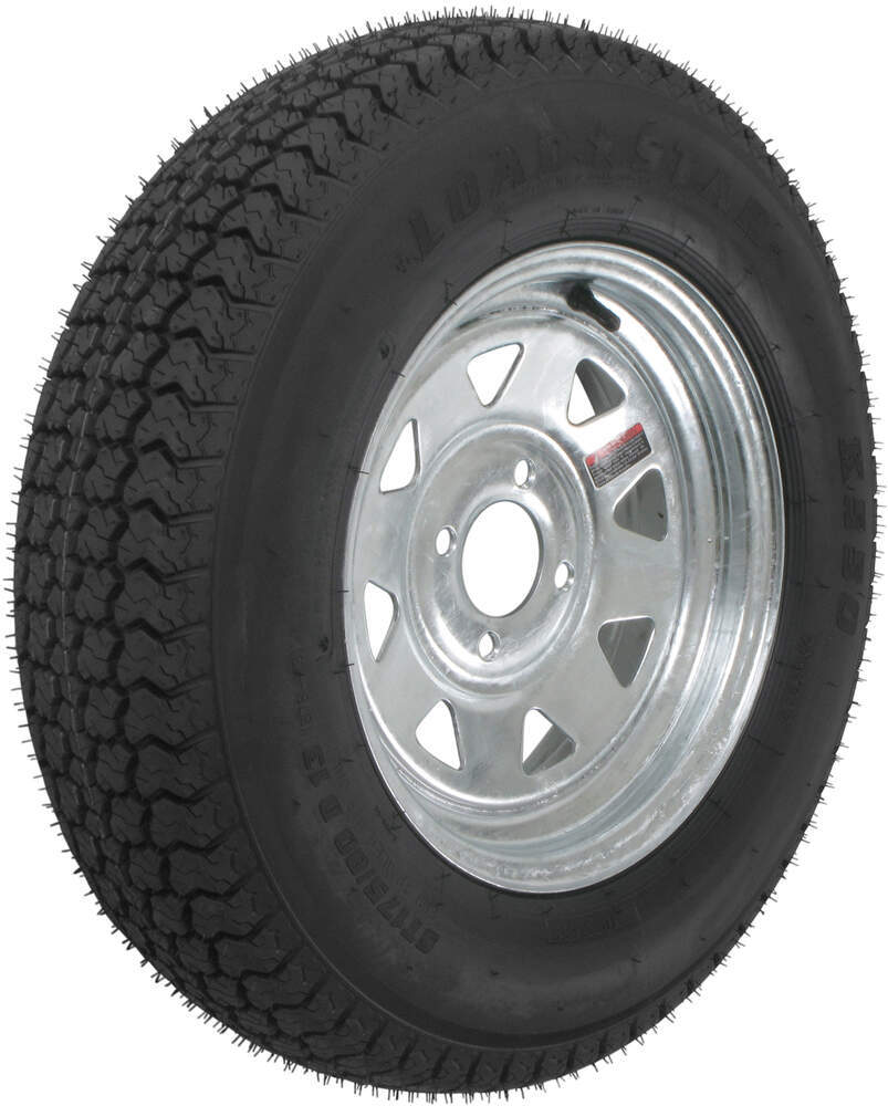 Loadstar ST175/80D13 Bias Trailer Tire with 13" Galvanized Wheel 4 on