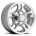 Americana Aluminum Trailer Wheel - Split Spoke - 14" x 5-1/2" Rim - 5 on 4-1/2"