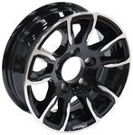 Aluminum AM06 Series Black Machined Trailer Wheel - 13" x 4-1/2" Rim - 5 on 4-1/2