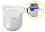 Attwood Marine Gimbaled Drink Holder for Travel Mugs and Tumblers - Molded Plastic - White