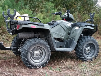 Power Sonic Lithium Ion battery for ATVs. Black outer casing. 