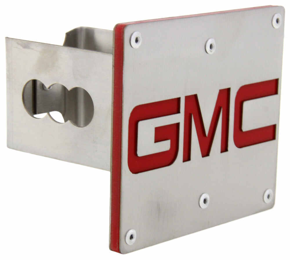GMC Sierra GMC Trailer Hitch Cover 2" Hitches Brushed Stainless Steel