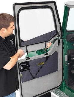 2008 Jeep Wrangler Bestop 2-Piece Soft Front Doors for Jeep Wrangler,  Wrangler Unlimited - Black Diamond