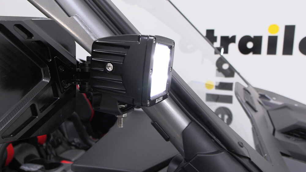 Blazer LED cube light on ATV.