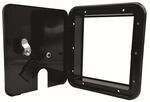 B&B RV Multi-Purpose Hatch w/ Key Lock, Open Back - Black