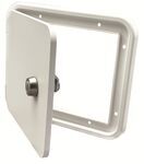 B&B RV Multi-Purpose Hatch w/ Key Lock, Open Back - Polar White