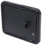 B&B RV Multi-Purpose Hatch w/ Thumb Lock - Solid Back w/ Square Hole - Black